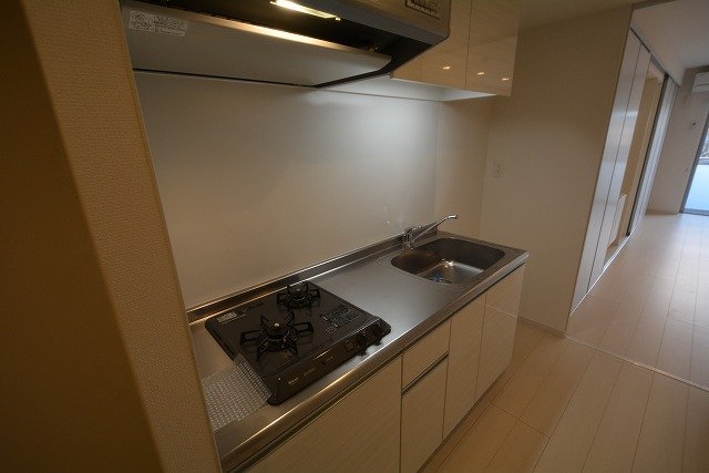 キッチン　２口ガスコンロのシステムキッチンです♪