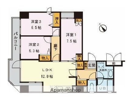 東京メトロ日比谷線 三ノ輪駅 徒歩7分 9階建 築25年の間取り写真
