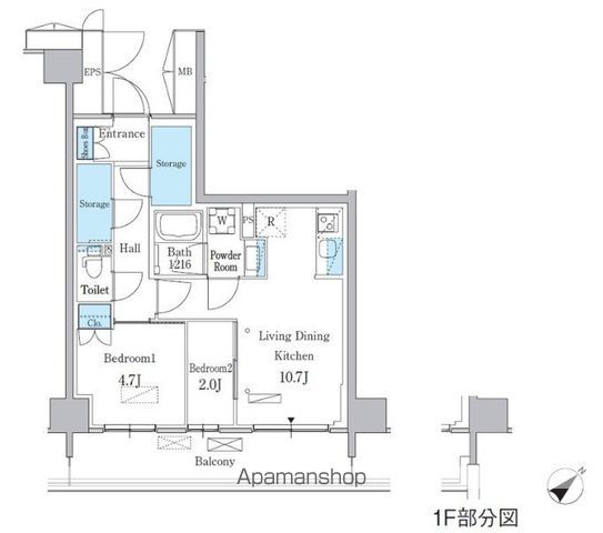 京急本線 立会川駅 徒歩5分 8階建 築3年の間取り写真