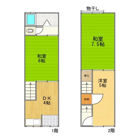 横堤2丁目貸家の間取り写真