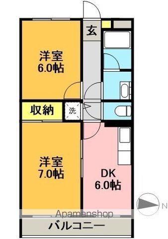 京王井の頭線 明大前駅 徒歩6分 3階建 築40年の間取り写真