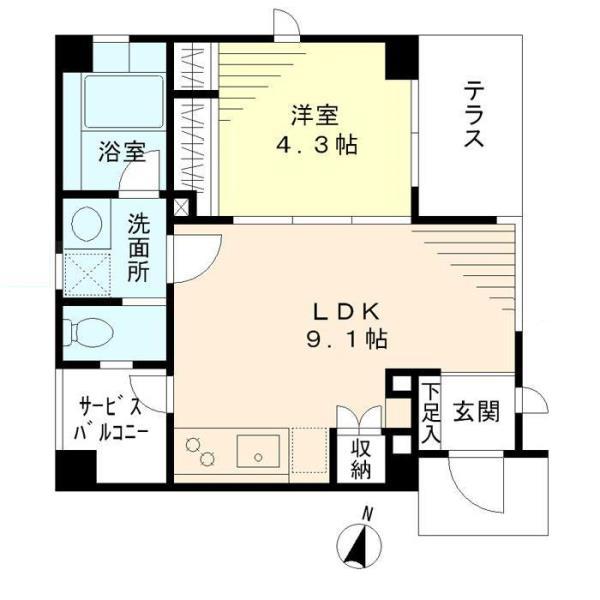 ベルメゾン鷺宮の間取り写真