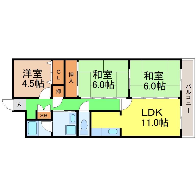 ＪＲ東海道本線 尾頭橋駅 徒歩13分 10階建 築29年の間取り写真