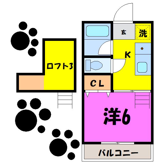 スカイウィング大里A・Bの間取り写真