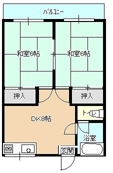 【川中ハイツAの間取り】