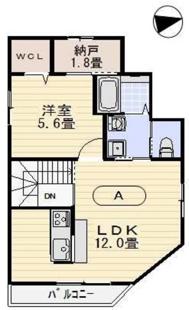 東京都葛飾区新小岩１（アパート）の賃貸物件の間取り