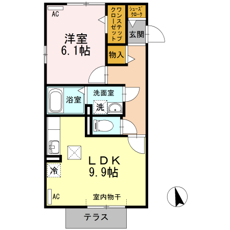 ロイヤルハイツ羽根東の間取り