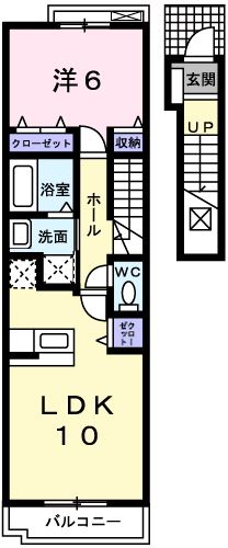 たつの市龍野町宮脇のアパートの間取り