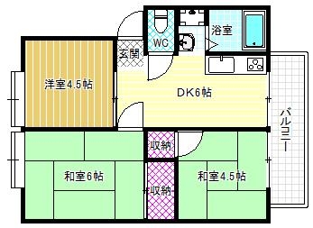 ファミール林A棟の間取り