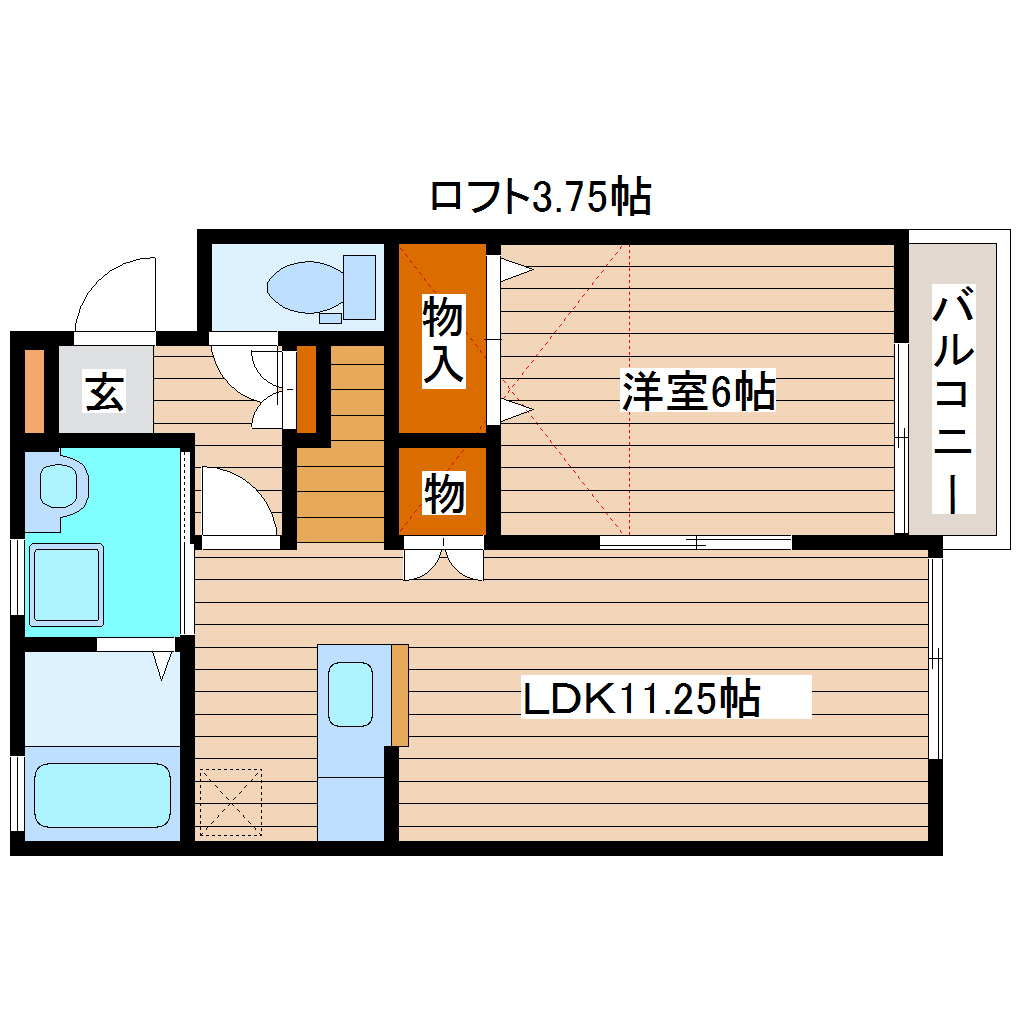 エスポワールコマツIIA館の間取り