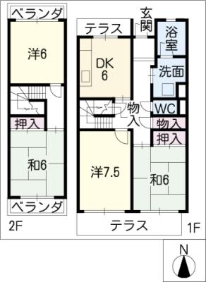 八事本町住宅１号棟１０６号の間取り