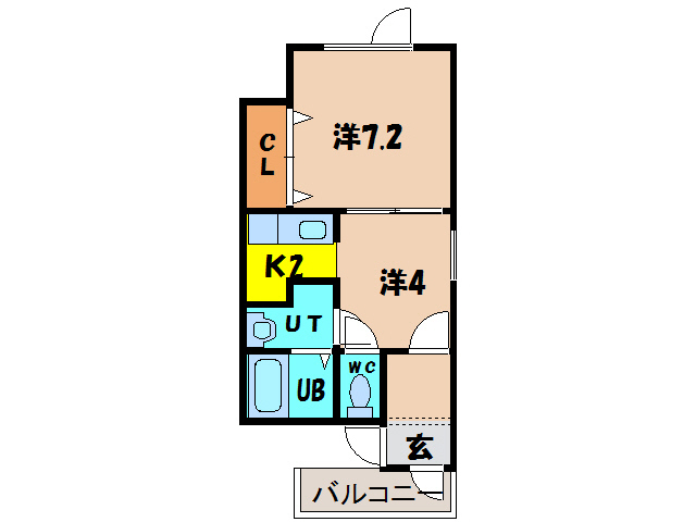 【函館市弥生町のアパートの間取り】