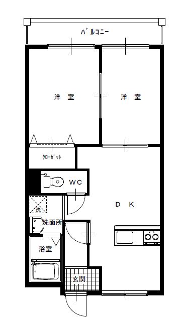 パークハイツ　B棟の間取り