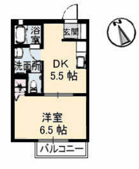 広島市佐伯区五日市中央のアパートの間取り