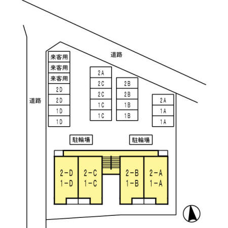 【加西市北条町古坂のアパートの駐車場】