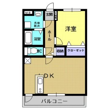 霧島市国分中央のマンションの間取り