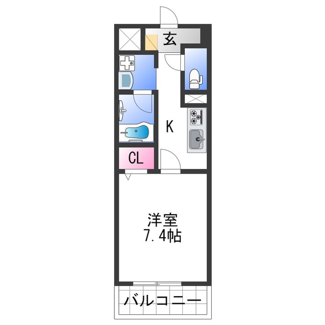 紀の川市藤崎のマンションの間取り