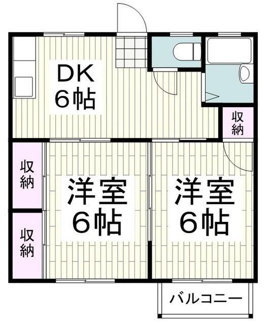 藤沢市本鵠沼のアパートの間取り