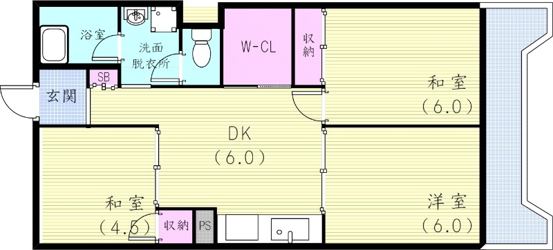 ビレッジハウス港島タワーの間取り