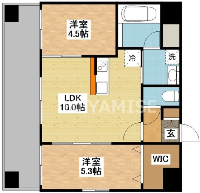 長崎市目覚町のマンションの間取り