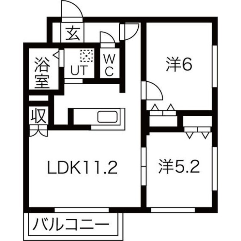 La luce 北41条の間取り