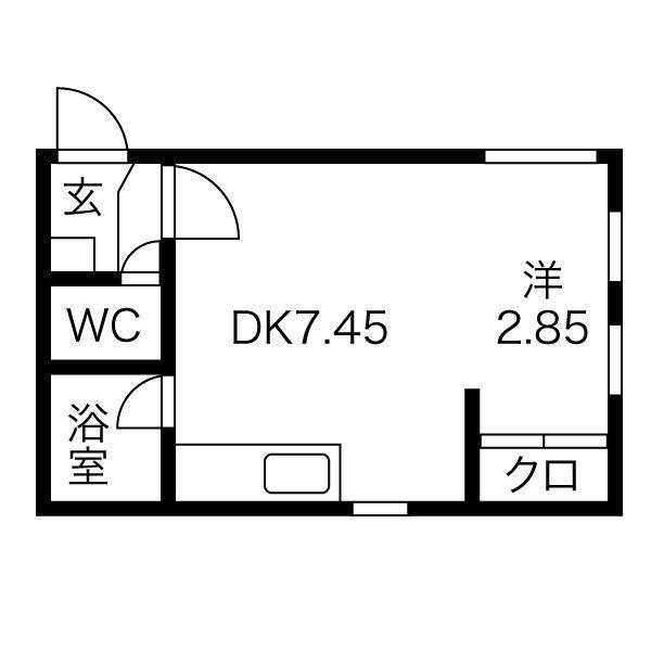 ローヤルハイツ菊水の間取り