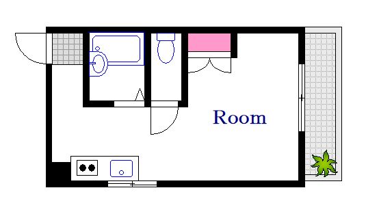 広島市中区西平塚町のマンションの間取り