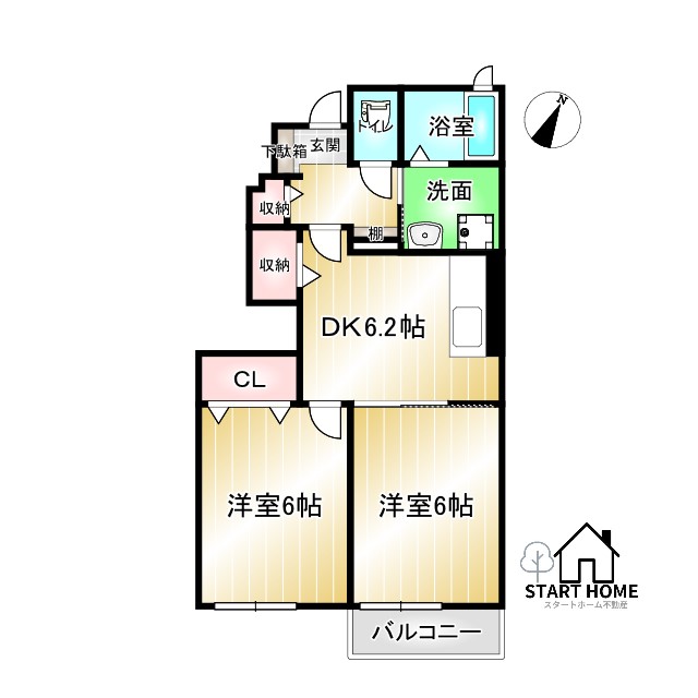 エスペランサ　Ｂの間取り