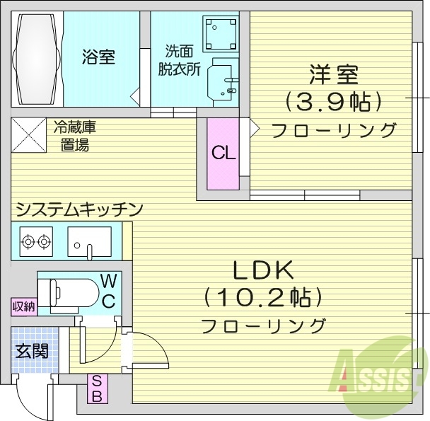 仮)新琴似7-1MSの間取り