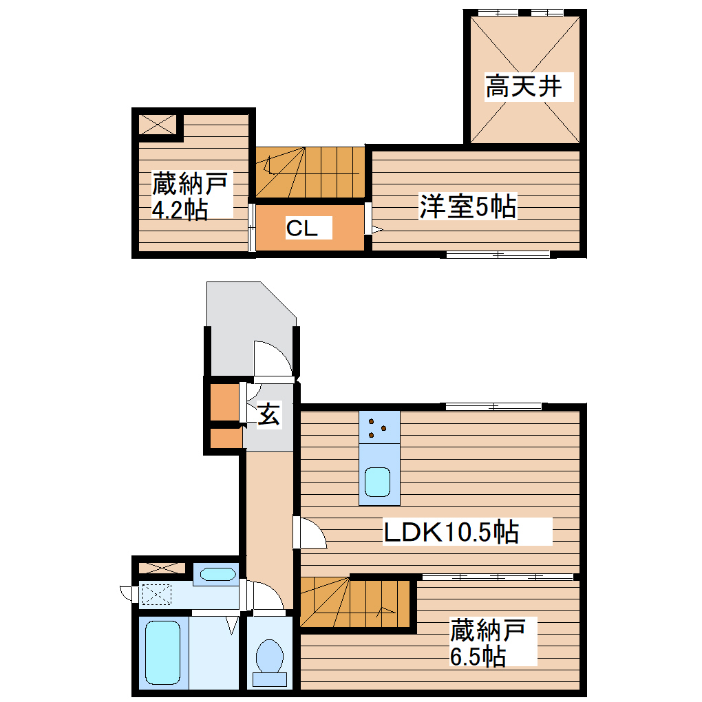 リーフサイド仙台上杉の間取り