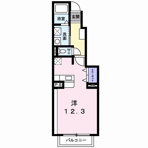 境港市上道町のアパートの間取り