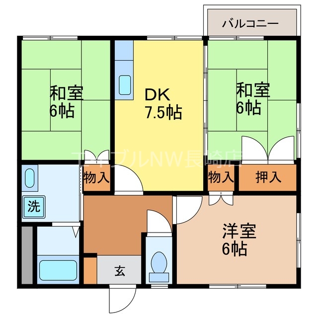 サンクレール梁川の間取り