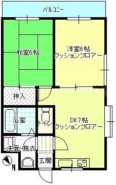 横浜市鶴見区寺谷のマンションの間取り