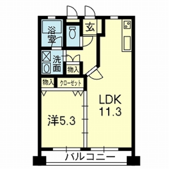 オーファス水前寺の間取り