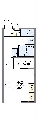 レオパレスグリーンハイツ下白水の間取り