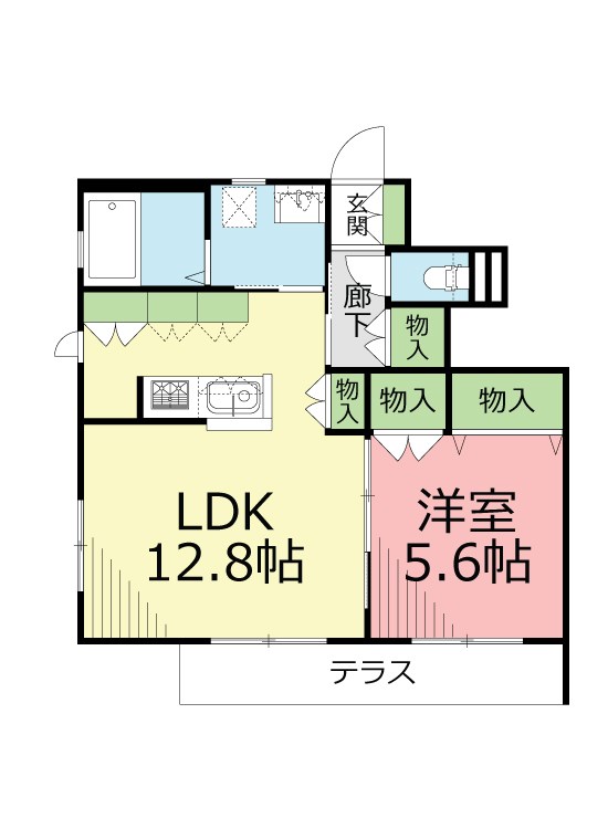 パルフェ鵠沼Aの間取り