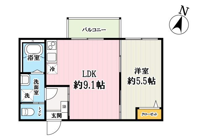 入間市河原町のアパートの間取り