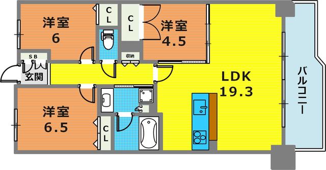 ワコーレ神戸元町マークスの間取り