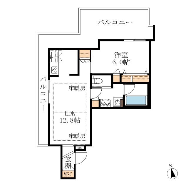 Ｗｅｓｔ　ｓｅｄｏｎａの間取り