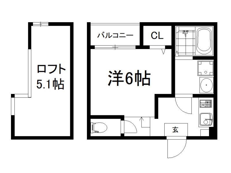 クレセント大亀谷の間取り