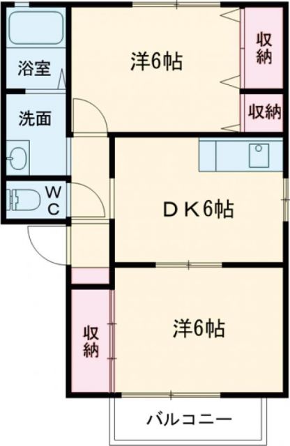 栃木県下野市文教１（アパート）の賃貸物件の間取り