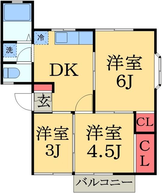 千葉県千葉市若葉区若松町（アパート）の賃貸物件の間取り