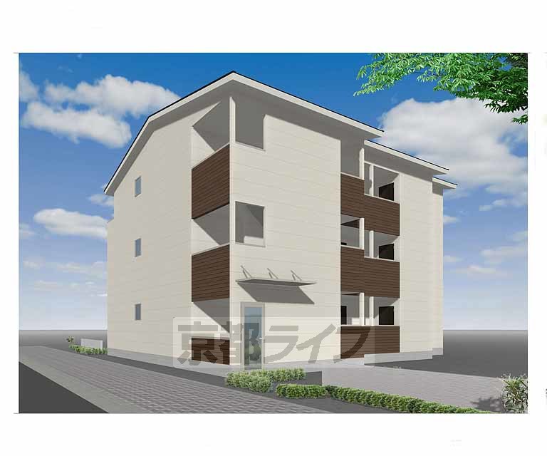 建物外観　予想図、完成予想図です。