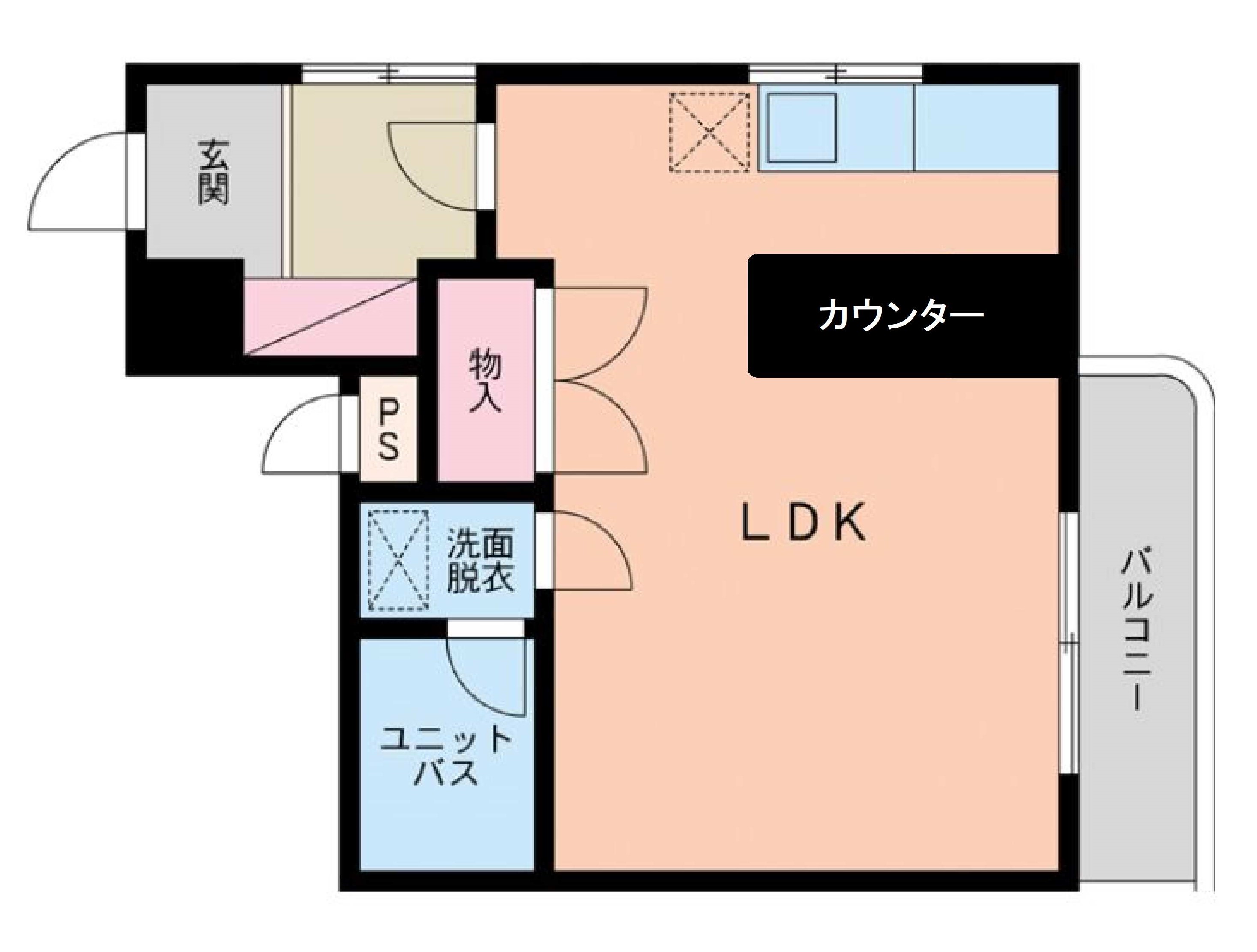 リバティープラザ東堀Iの間取り写真