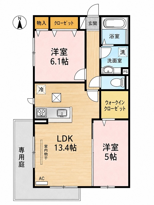 Crea南楠葉の間取り写真