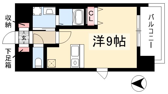 プレサンス名古屋駅前の間取り写真