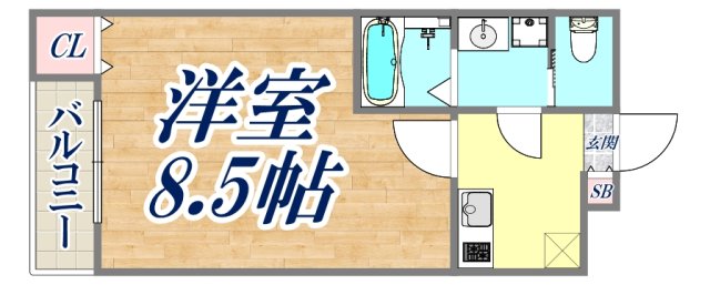 エヌエムサンカンテキャトフD棟の間取り写真