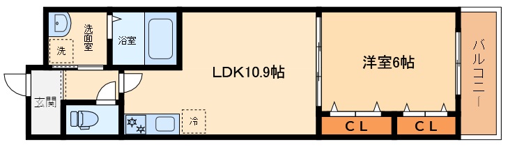 近鉄大阪線 堅下駅 徒歩1分 3階建 新築の間取り写真