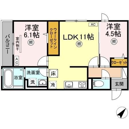 ライフステージ A棟の間取り写真