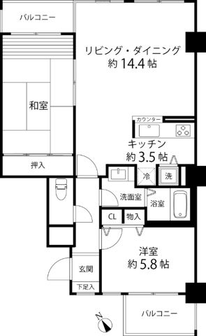 グリーンパーク横須賀中央の間取り写真